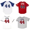 Maillots de baseball cousus 44 Hank Aaron 1974 Hommes Femmes Jeunes S-4XL maille Classics maillot rétro