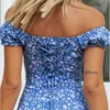 Casual Dresses Summer Women Dress Sexy Off Shoulder Bodycon Dress Fashion Elegant Lace Up Short Sleeve Slim Dresses For Woman Party Clothes G230311
