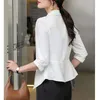 Damespakken Blazers Koreaanse mode Simple Office Lady Business Casual Blazers For Women Spring Elegant Chic Solid Female Suits Outdarse Coats 230311