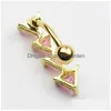 Nombril Bell Button Rings D0642 Zircon Mix Couleurs Belly Stud Drop Delivery Bijoux Corps Dhgarden Dhefo