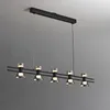 Moderne hangende led hanglampen voor eetkamer kookeiland Lange bar kroonluchters decoratie Home Decor Zwart verlichtingsarmaturen