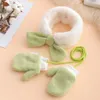 Ties Children Fake Collar Tie Winter Faux Fur Kids False Girls Detachable Knitted Warm Scarfs for Neckerchiefs 230311