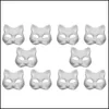 Party Masks 10Pcs Diy Paintable Mask Lightweight Durable Cosplay Prop Masquerade Cat Face 220715 Drop Delivery Home Garden Festive Su Dhqg4