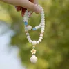 S Suxiang youran Natural White Jade Bodhi Root Double Ring Hand String Female National Zen Clothing Societory Bracelet Bracelet