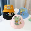 Chapeau seau mignon pour enfants, casquette Panama de dinosaure de dessin animé, pour bébé, plage en plein air, pêcheur, chapeaux de soleil, HCS207, printemps et été