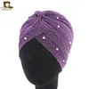 Fashion face mask neck gaiter Brilliant silk Indian hat, starry pearl women's headband hat