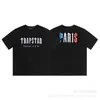 Trapstar korte mouw klassiek T-letter luipaard cartoon print los paar veelzijdig T-shirt heren