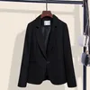 Women's Suits Blazers Office Lady Suit Jacket Black Blazer Womens Coat Autumn Winter Formal Work Suit Pocket Classic Slim Casual Long Blazer Dress 230311