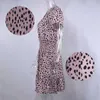 Casual Dresses Polka Dot Dress Ladies Leopard Print Casual Black Summer Ruffled Mini Dress Button Purple Waist Fit Dress 2021 Women's Clothing G230311