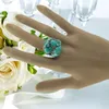 Anneaux de mariage grande taille Turquoises pépites irrégulières roche pierre minérale brute ouverte réglable pour les femmes cadeaux bijoux de fête