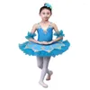 Stage Wear Kinder-Ballettkleid, weißer Schwan, Tanztraining, Prinzessin, Mädchen-Performance, Kabarettkostüm