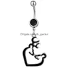 Navelklockknapp ringer D0527B Browning Deer Belly Ring Mix Colors Drop Leverans smycken Body Dhgarden DHZFK