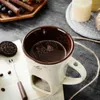 Cafetières Fondue Mug Set Personnel Mini Chocolat Fromage Crème Glacée Kit Individuel Beurre Fondeur Tasse Petit Réchauffeur 230311