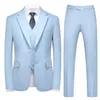 بدلات الرجال plyesxale sky Blue Mens Suit 5xl Slim Fit Wedding for Men Highly Qualit