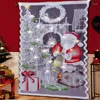 Curtain Christmas Curtains Santa Clause Printing Reindeer Printed With Good Quality For Bedroom Living Room Kids Home El Decoration