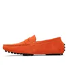 Casual Shoes mens women outdoor Shoes Leather soft sole black red orange blue brown orange comfortable sneaker 002