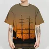 Camisetas masculinas de camisetas de camisetas da moda e interessantes estilo de hip-hop estilo de hip hop simples de design de vitalidade juvenil generoso