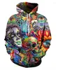 Herrtröjor 2023 Menwomen Couples Casual Starry Sky 3D Print Hoodie Hip Hop Autumn Winter Sweatshirts Hoody Tracksuits