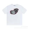 Trapstar korte mouw klassiek T-letter luipaard cartoon print los paar veelzijdig T-shirt heren