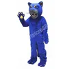 Nouveaux Costumes de mascotte de panthère de rôdeur bleu adulte thème animé mascotte de dessin animé personnage Halloween carnaval Costume de fête