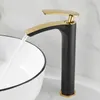 Bathroom Sink Faucets Bathroom Faucet Brass Gold Black Bathroom Basin Faucet Cold And Water Mixer Sink Tap Deck Mounted White Gold Tap 230311