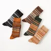 Women Socks Herringbone Pattern Fashion Retro Brethable Comfortable Cotton Knit Autumn Winter High Quality Sox