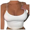 Women's Tanks 2023 Sexy Leaky Back Thin Leather Belt Vest Women's Summer Wish Double Shoulder Beautiful Cross Sling