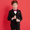 Suits pojkar svart 007 bröllop kostym barn formella blazer kläder set gentleman children day examen chorus performance klänning dräkt 230310