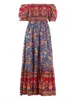 Vestidos casuais boho estampa floral vestido longo feminino feminino praia praia de vestido curto de manga curta vestido plissado plissado bohemian vestidos casuais g230311