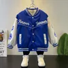 Jackets Autumn Green Baseball Jackets Big Kids Tieners Mode kleding voor tieners Girls Boys Cardigan 4 tot 12 kinderen Outswear Coats 230310