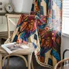 Curtain Bohemian Retro Ethnic Style Curtains Half Blackout For Living Room Bedroom Bay Windows Custom Cotton Linen