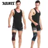 Elbow Knee Pads AOLIKES 1Pair Sports Knee Support Knee Brace Pressurized Elastic Knee Pads Support Basketball Volleyball Breathable Bandage 230311