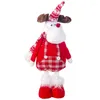 Decorazioni natalizie Top-Santa Claus pupazzo di neve renna bambola presente Babbo Natale con le gambe lunghe in tessuto Mesh Musi