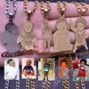 Sieraden Cartoonnaam Pendent ketting voor kinderen Aangepast gepersonaliseerd PO Picture Portret Naam tabel voor kinderfamilie Geschenk 230311