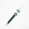 kit Nector in vetro 10mm Titanium Nail Straw Concentrate Dab Straw Nectar GR2 Bong in vetro con punta in titanio