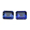 Boncuklar Diğer Boyut 4x6-15x20mm 8A 34# Sentetik Mavi Korundum Taş Sapphires Dikdörtgen Objangle Şekiş Mücevherer İçin Paralel Kesilmiş Taşlar