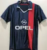 Retro voetbalshirts 1998 1999 Weah Anelka Okocha Ibrahimovic Ronaldinho Beckham PSGS Shirts Classic Shirt Vintage Kits Men Maillots de voetbal jersey