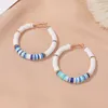 Hoop oorbellen Huggie 2023 Trend Multicolor groot voor vrouwen Mode Vrouwelijke sieraden Polymeerklei losse spacer kralen Koreaans