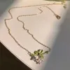 Collane a sospensione retrò giglio in stile francese della valle fiore di collana anniversario regalo per la mamma/il suo fiore di nascita di gioielli orchidee