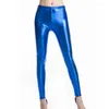 Women's Leggings Women Glitter Skinny Patent Leather Pencil High Waist Shiny Gold Push Up Punk Gym Pants Running Jegging