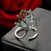 Wedding Rings Est Delicate Silver Jewelry Tree Shaped Ring Fashion Design Women High Quality 925 Sterling Bague