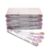 Nail Files 100Pcslot Wooden Nail Files 100120150180240 Professional Washable Manicure Polish Sanding Flower Printed Nails Tools Sets 230310