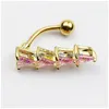 Nombril Bell Button Rings D0642 Zircon Mix Couleurs Belly Stud Drop Delivery Bijoux Corps Dhgarden Dhefo