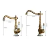 Bathroom Sink Faucets Bathroom Faucets Antique Bronze Faucet for Kitchen Cold And Water Basin Mixer Tap With Ceramic Single Handle Sink Tap Crane 230311