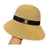 Luxus-Designer-Eimer-Hüte, Gras, Damenmode, breite Krempe, Hüte für Herren, Urlaub, Sonnenschutz, Strand, Stroh-Eimer-Hut