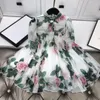 Robes d'été fille mode enfants fille fleurs robe robe de soirée enfant en bas âge filles outwear jupe vêtements de plage