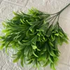 Decorative Flowers 35cm 5Forks Artificial Plants Branch Outdoor Grass Plastic Tree Bouquet Greening Landscaping For Home Garden Wedding