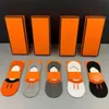 Men's Socks Designer luxury Cotton Men's Invisible Ship Socks Letter Sweat-absorbing and Odor-proof Casual Socks Thin Gift Box 5 pairs