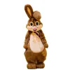 Hoogwaardige aangepaste Bunny Bunny Rabbit Mascot Costuums Streepjes Karakter Outfit Pak Xmas Outdoor Party Outfit Adult Grootte Promotionele advertentie Kleding