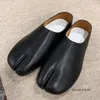 Elbise Ayakkabı Erkek Siyah Deri Loafers Unisex Erkekler ve Kadınlar Bölünmüş Ayak Oxfords Tembel Düz Erkek Resmi Parti 230311